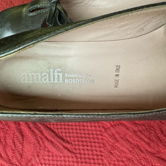 Amalfi Nordstrom Metallic Flats Ballet Slipper Shoes Size 8.5 B. Quality. - Picture 2 of 7